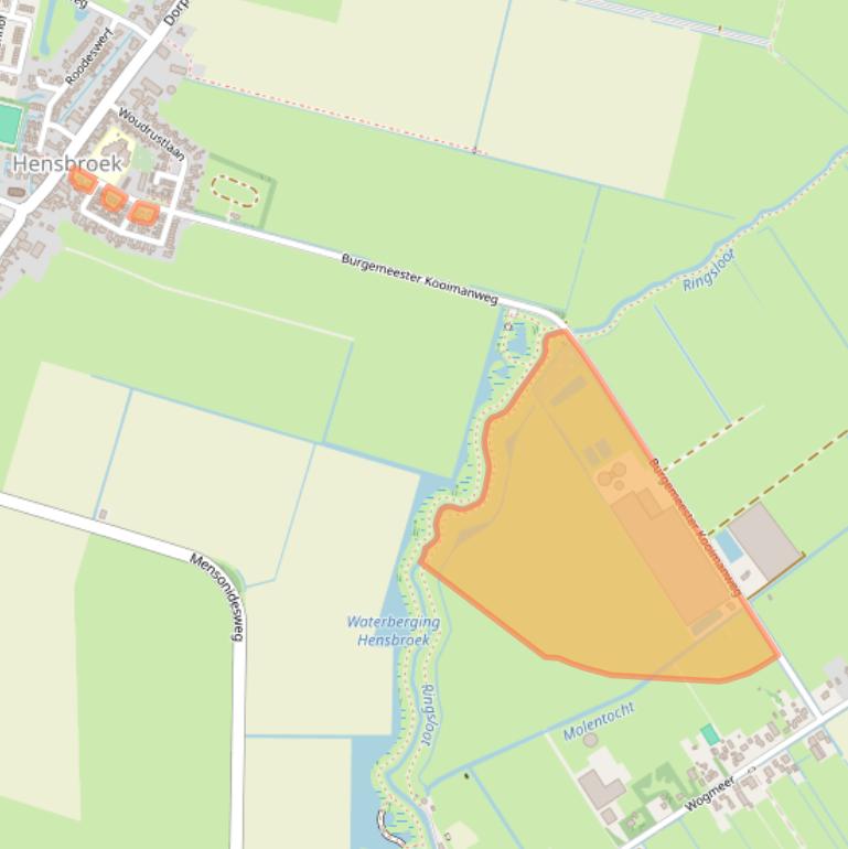 Kaart van postcodegebied 1711KJ.