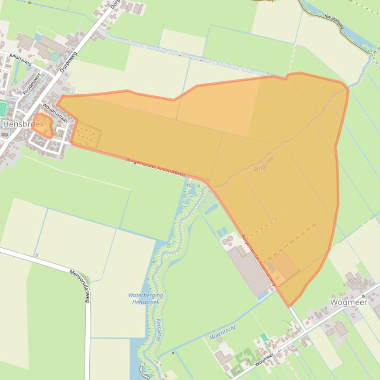 Kaart van postcodegebied 1711KK.