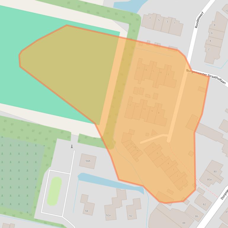 Kaart van postcodegebied 1711KL.