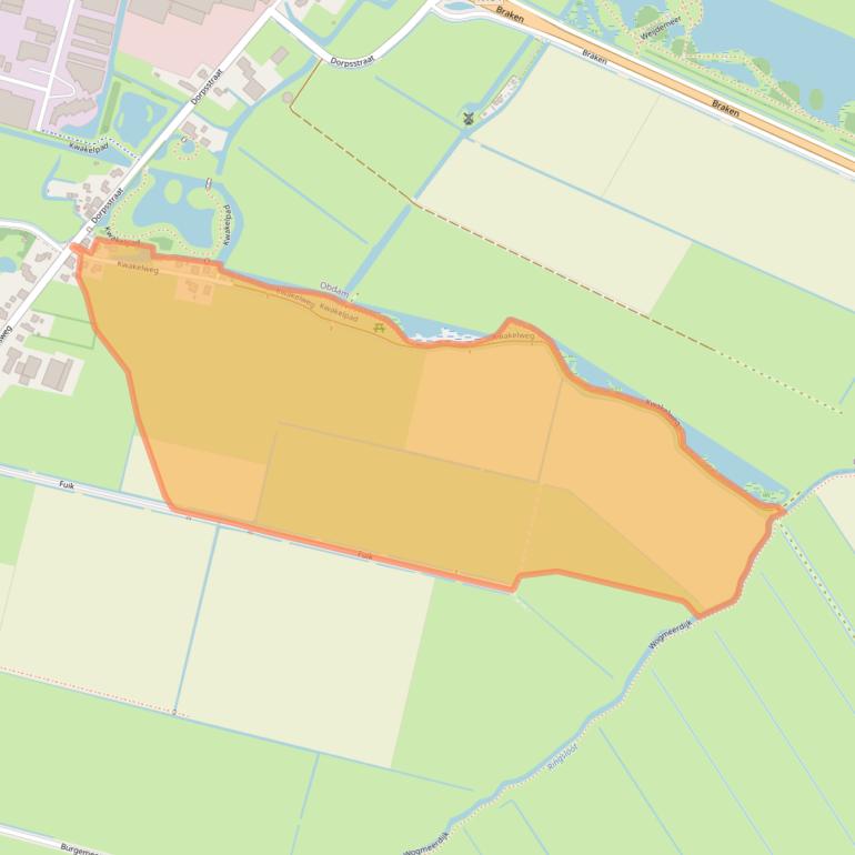 Kaart van postcodegebied 1711RC.
