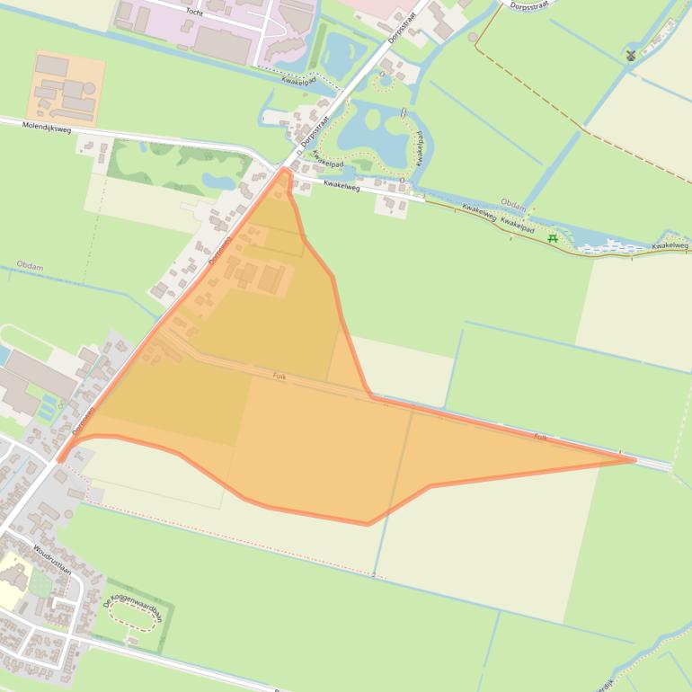 Kaart van postcodegebied 1711RD.