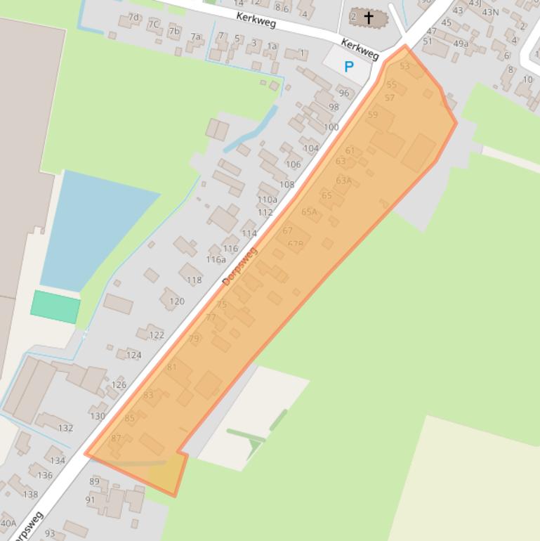 Kaart van postcodegebied 1711RG.