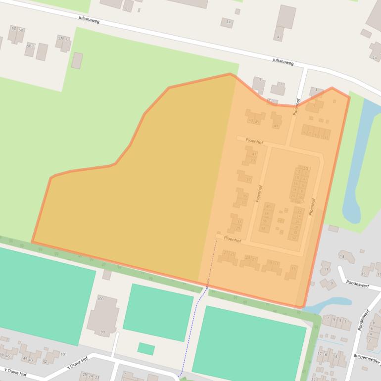 Kaart van postcodegebied 1711RX.