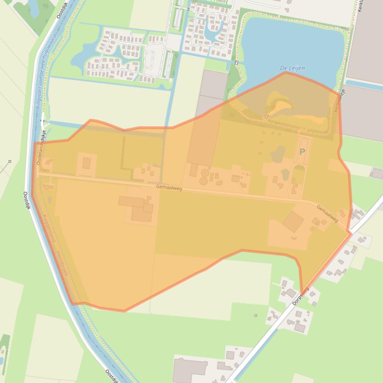 Kaart van postcodegebied 1711RZ.