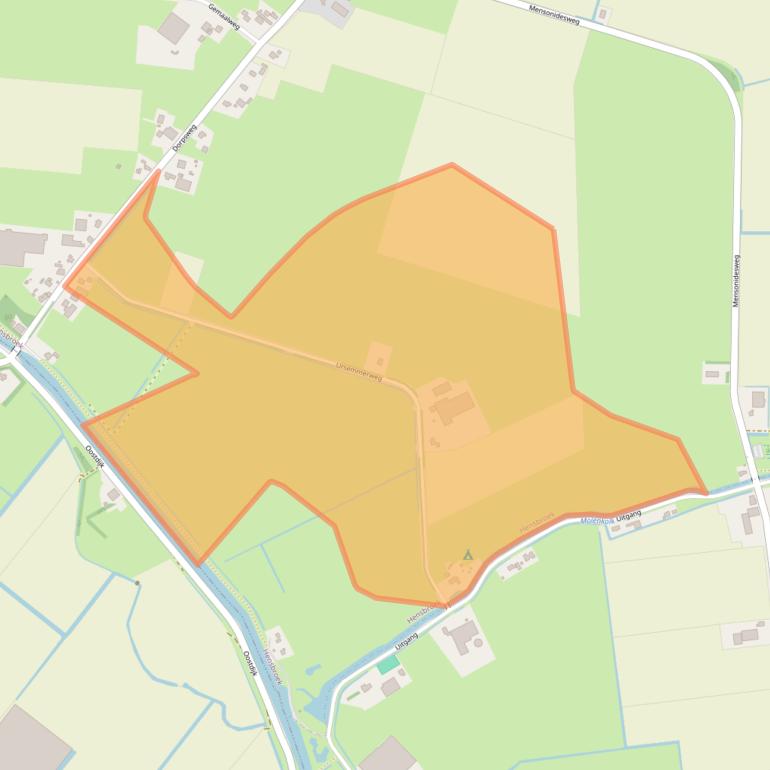 Kaart van postcodegebied 1711SC.