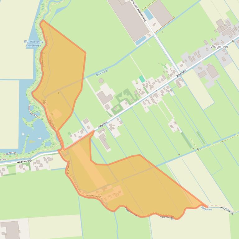 Kaart van postcodegebied 1711SG.