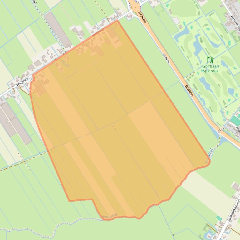 Kaart van postcodegebied 1711ST.