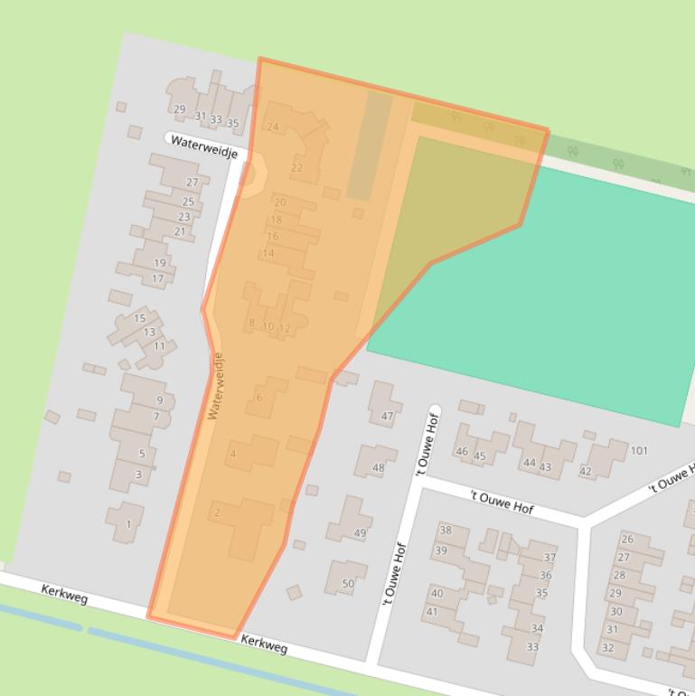 Kaart van postcodegebied 1711TB.