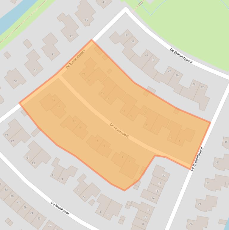 Kaart van postcodegebied 1713BD.