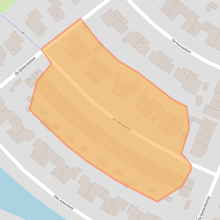 Kaart van postcodegebied 1713BE.