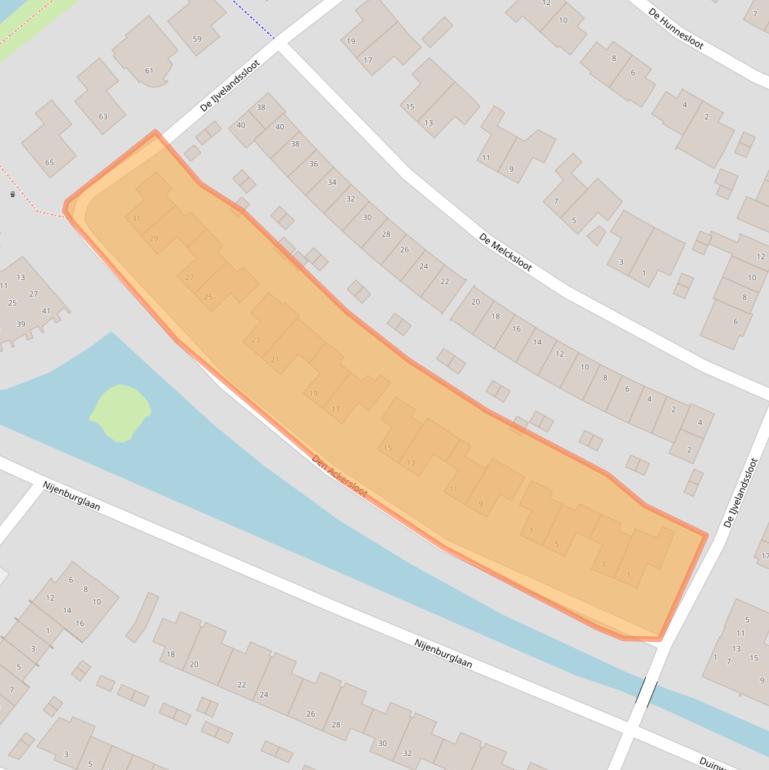 Kaart van postcodegebied 1713BG.