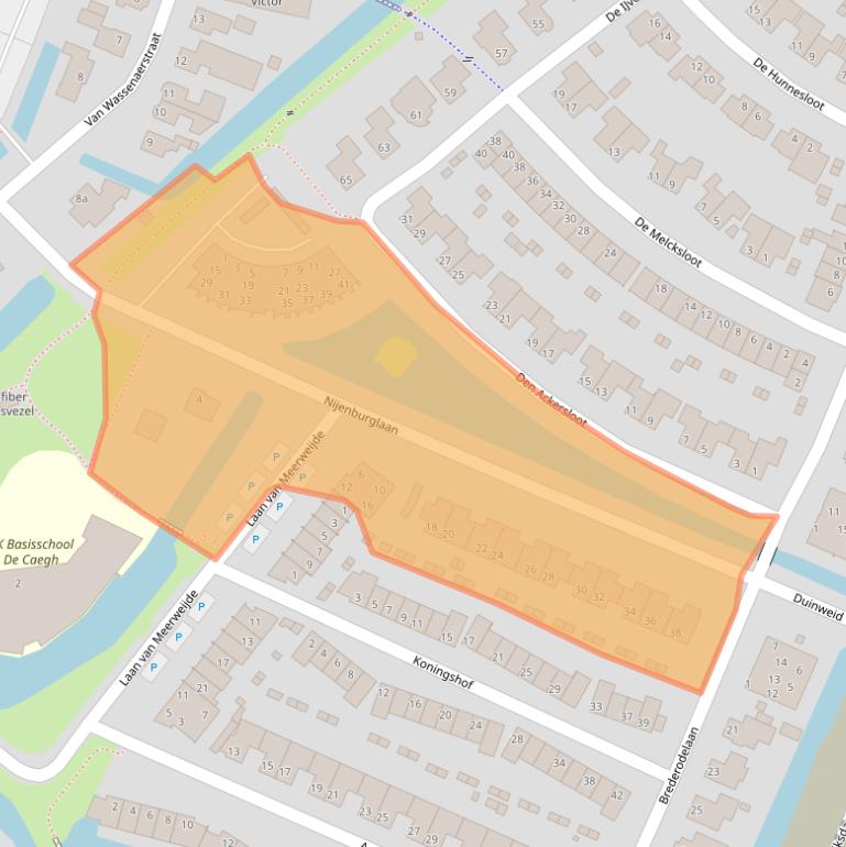 Kaart van postcodegebied 1713BH.