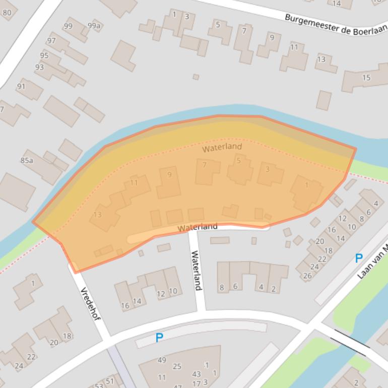 Kaart van postcodegebied 1713CB.