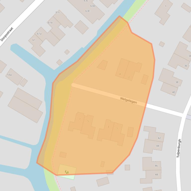 Kaart van postcodegebied 1713CH.