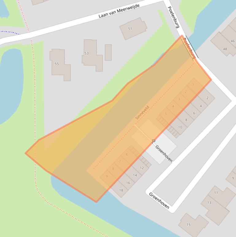 Kaart van postcodegebied 1713CJ.