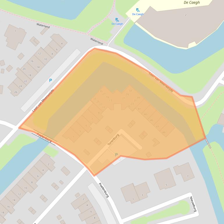 Kaart van postcodegebied 1713CM.