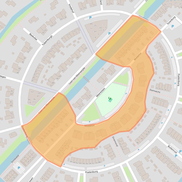 Kaart van postcodegebied 1713CN.