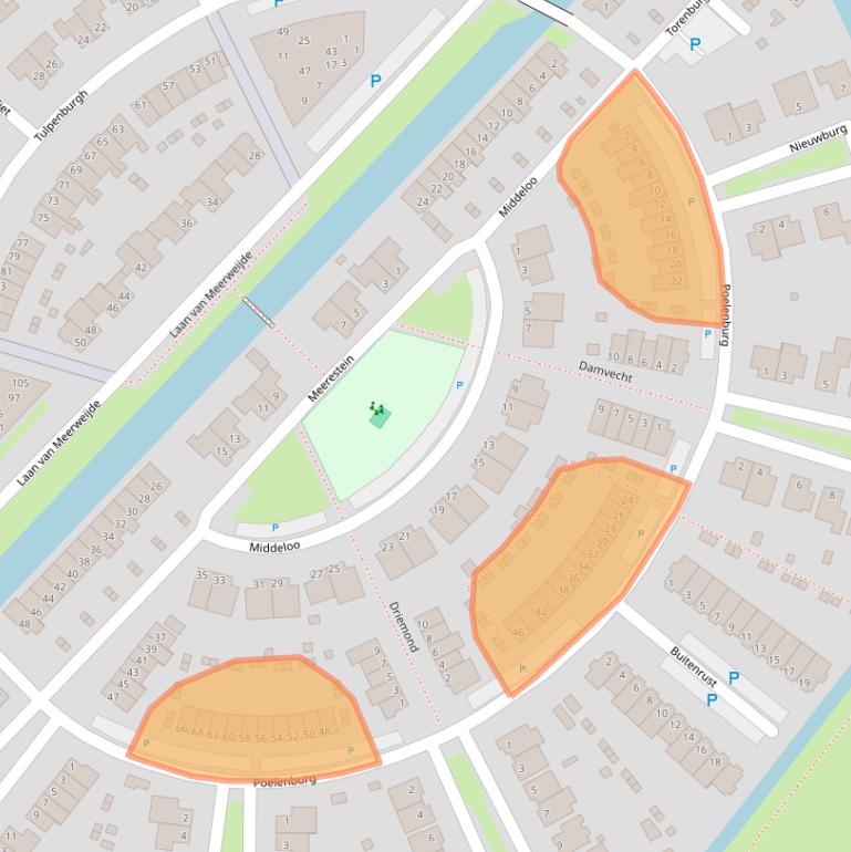 Kaart van postcodegebied 1713CP.