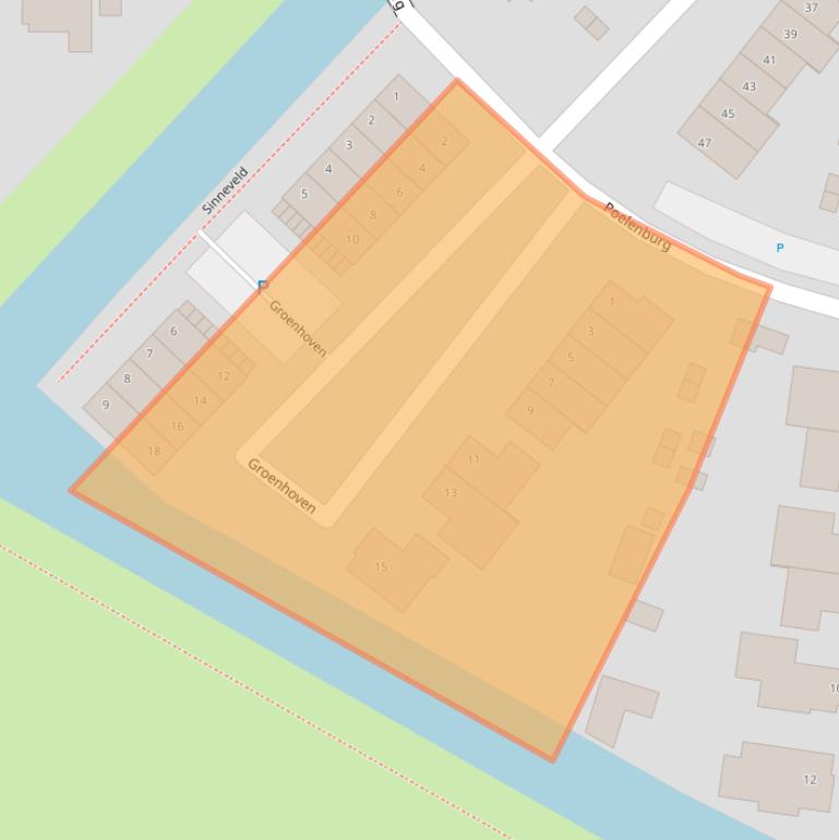 Kaart van postcodegebied 1713CZ.