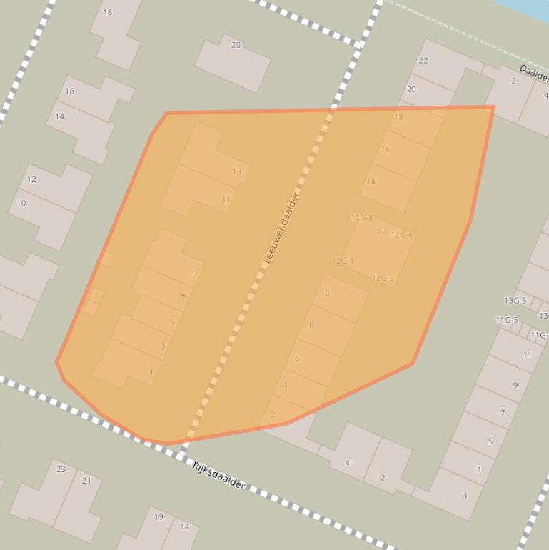 Kaart van postcodegebied 1713EA.