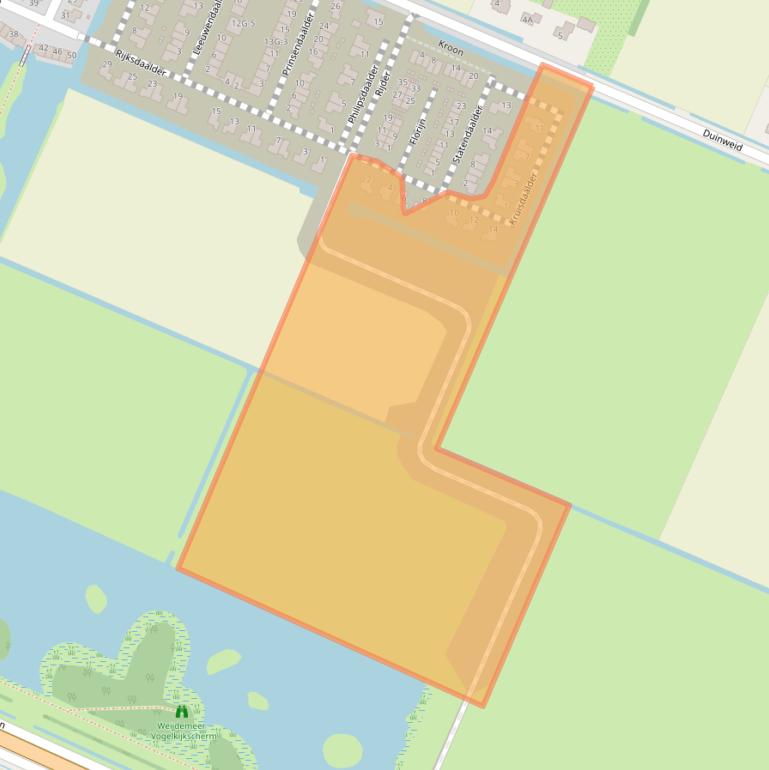 Kaart van postcodegebied 1713EK.