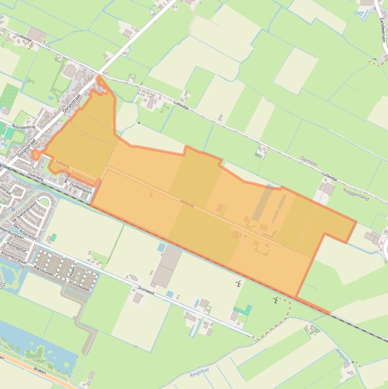 Kaart van postcodegebied 1713GG.