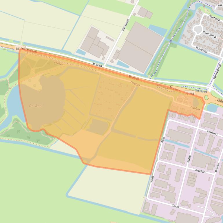 Kaart van postcodegebied 1713GK.