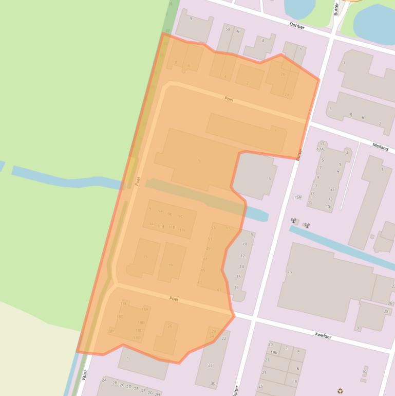 Kaart van postcodegebied 1713GL.