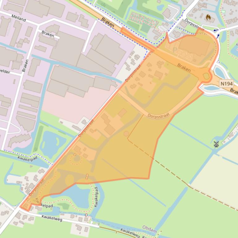 Kaart van postcodegebied 1713HA.