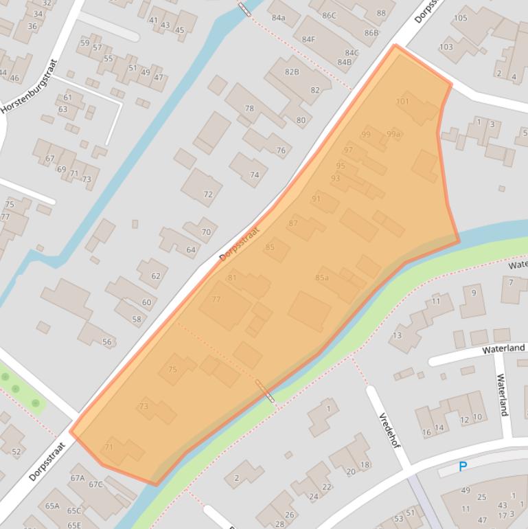 Kaart van postcodegebied 1713HC.