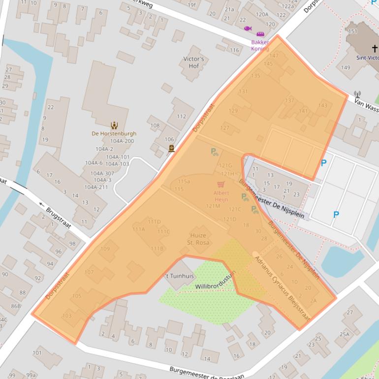 Kaart van postcodegebied 1713HD.