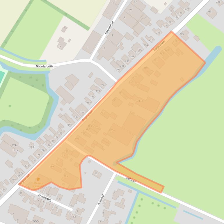 Kaart van postcodegebied 1713HG.