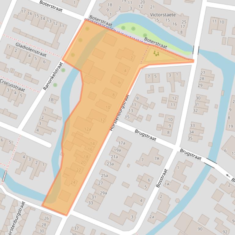 Kaart van postcodegebied 1713JM.