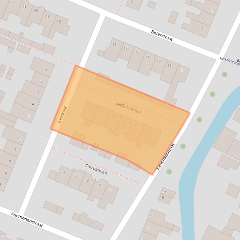 Kaart van postcodegebied 1713JS.