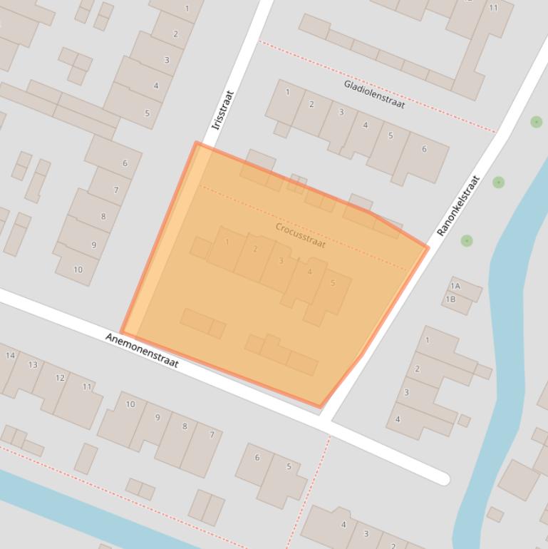 Kaart van postcodegebied 1713JT.