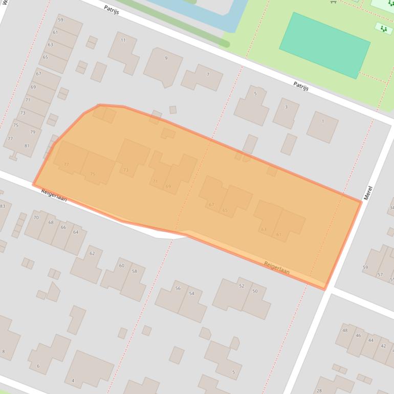 Kaart van postcodegebied 1713SL.