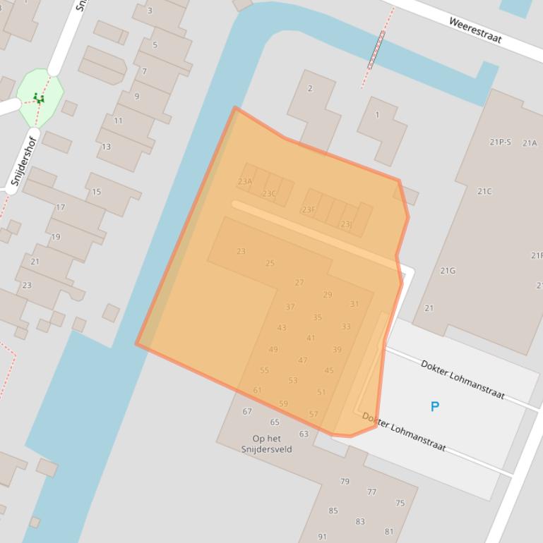 Kaart van postcodegebied 1713TH.