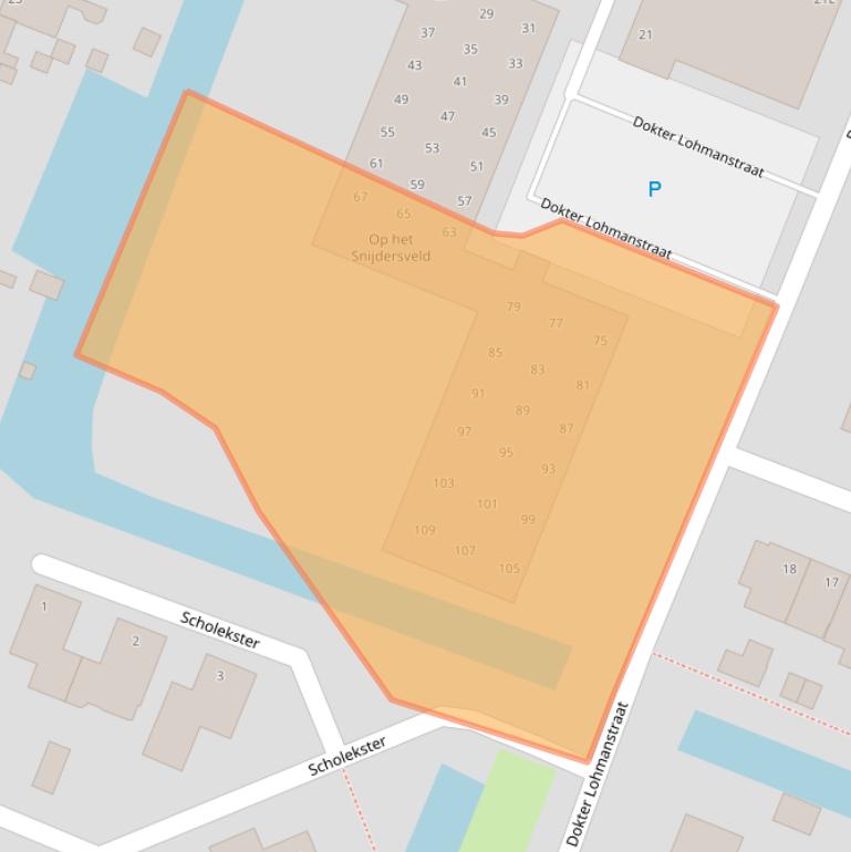 Kaart van postcodegebied 1713TJ.