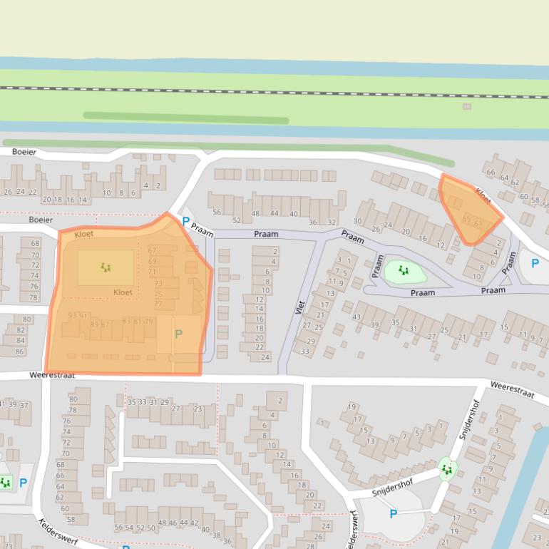 Kaart van postcodegebied 1713VD.