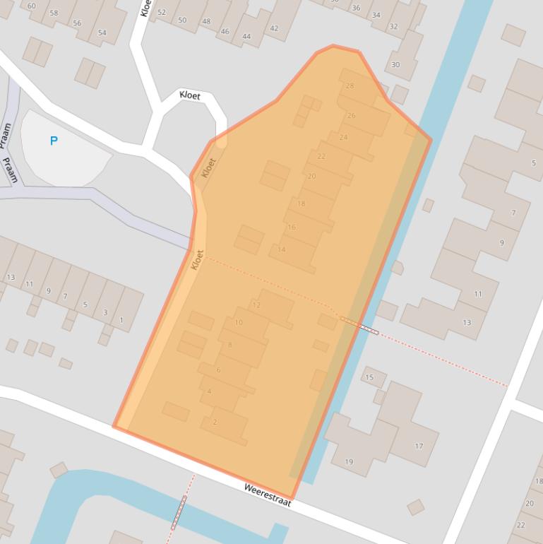 Kaart van postcodegebied 1713VE.