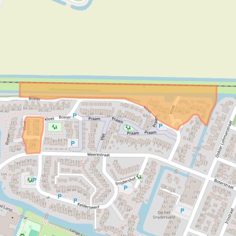 Kaart van postcodegebied 1713VG.