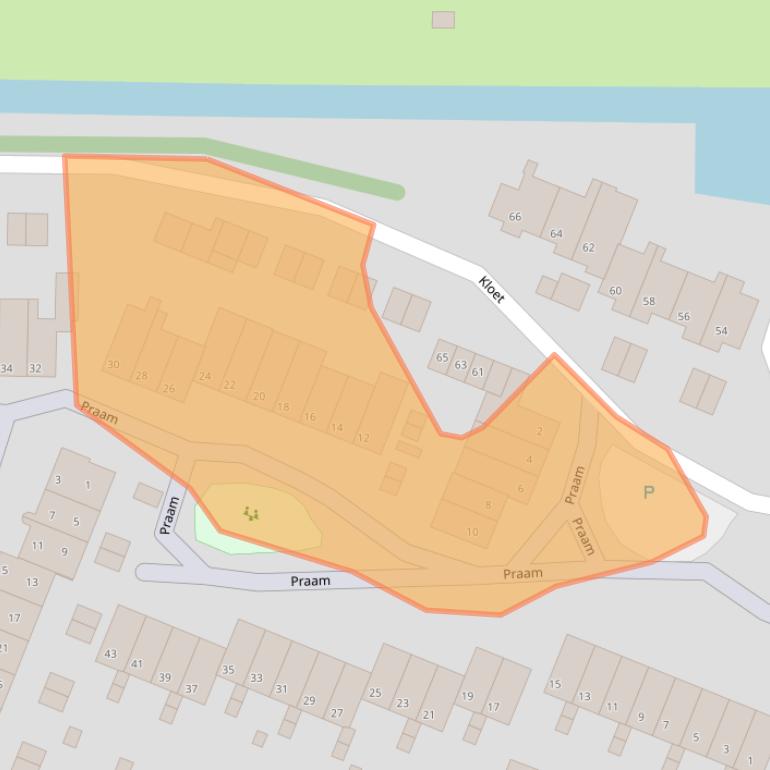 Kaart van postcodegebied 1713VL.