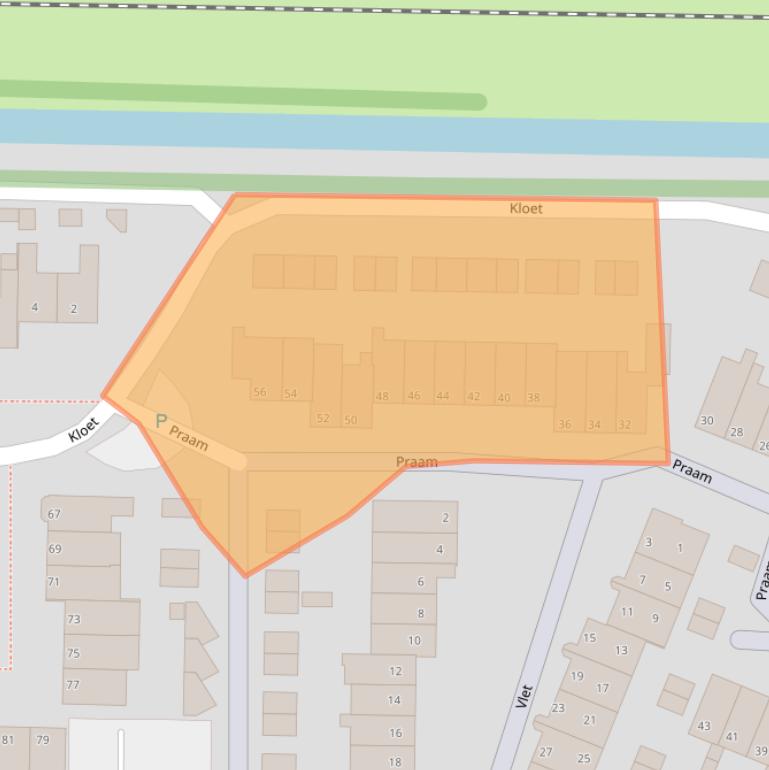 Kaart van postcodegebied 1713VM.