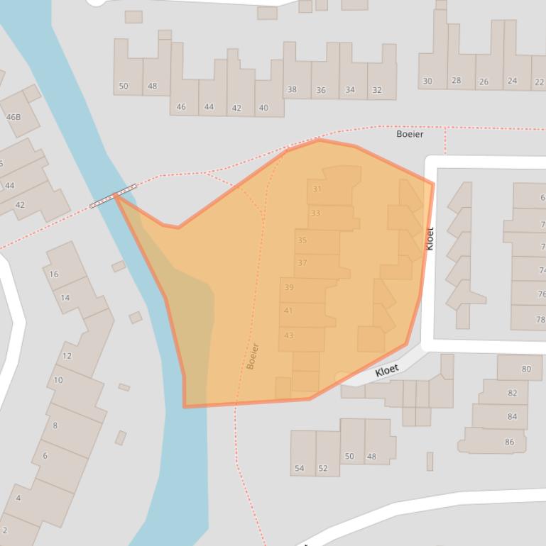 Kaart van postcodegebied 1713VR.