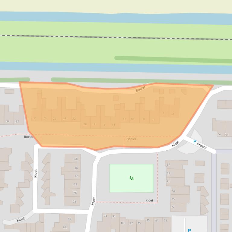 Kaart van postcodegebied 1713VS.