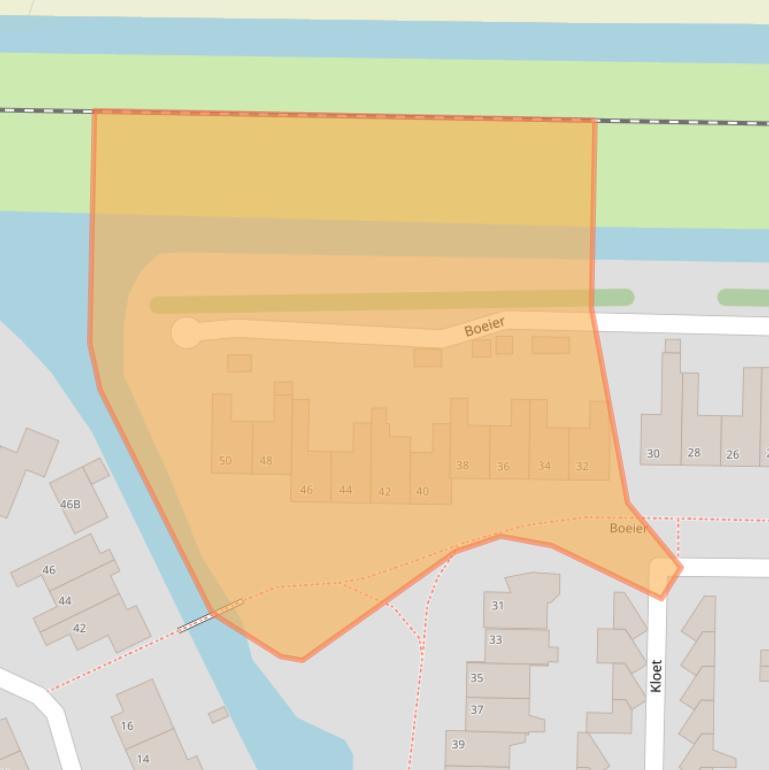 Kaart van postcodegebied 1713VT.