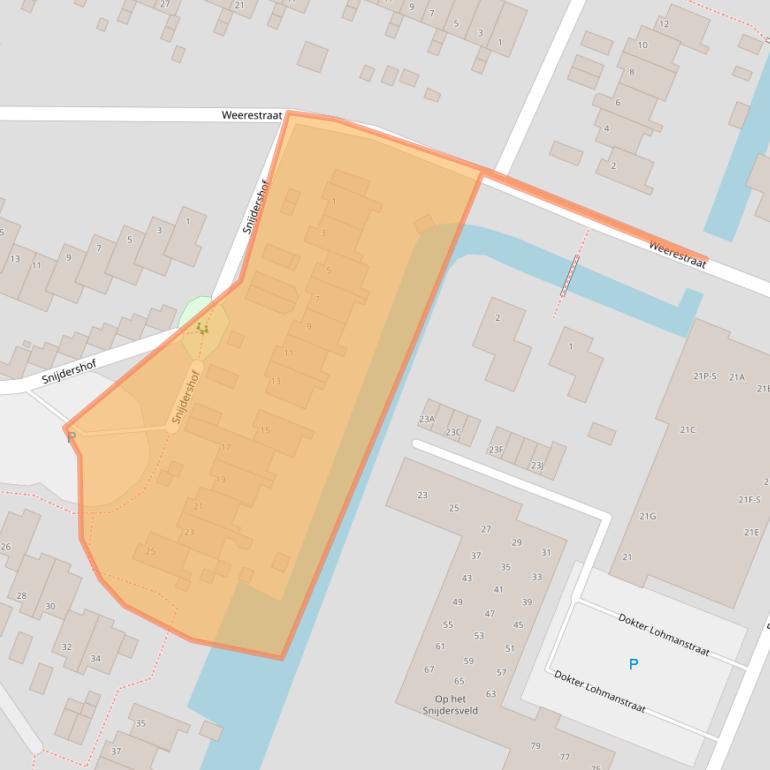 Kaart van postcodegebied 1713WB.