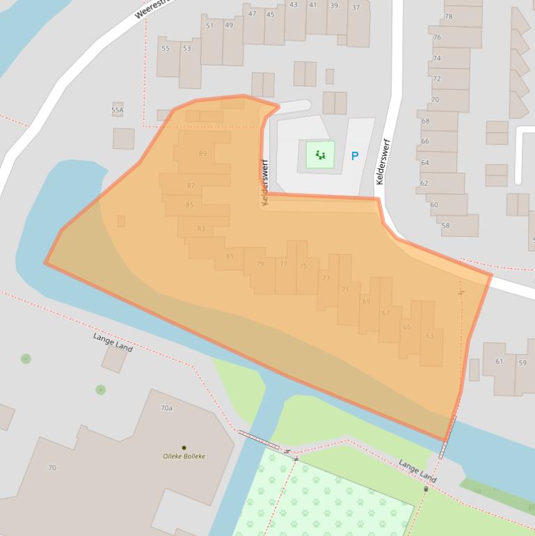 Kaart van postcodegebied 1713WH.