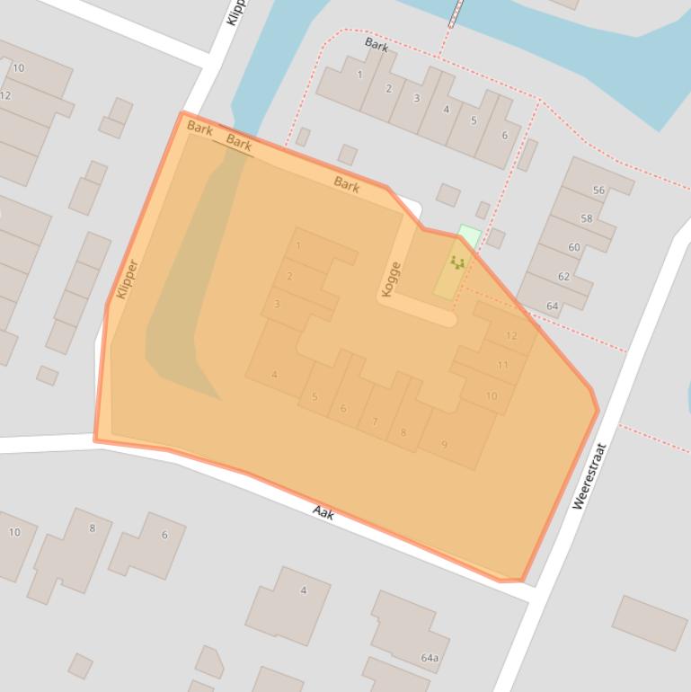 Kaart van postcodegebied 1713WR.