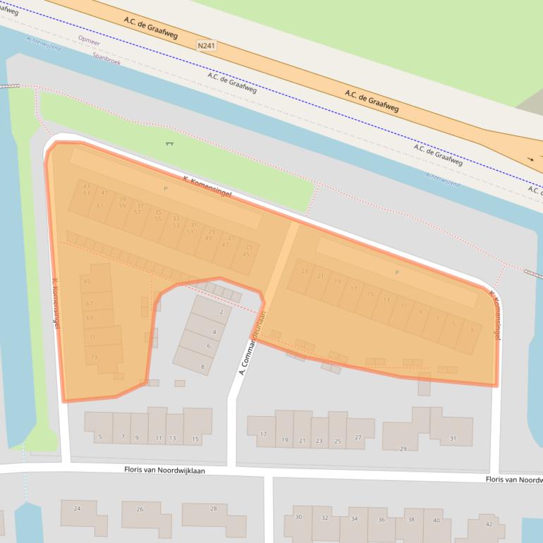Kaart van postcodegebied 1715AE.